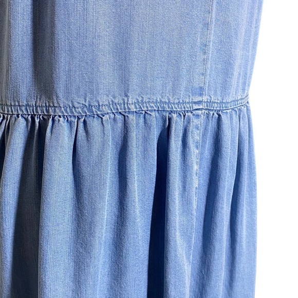 Grey & Gray women 8 lyocell embroidered boho sleeveless knee length dress - Picture 3 of 9